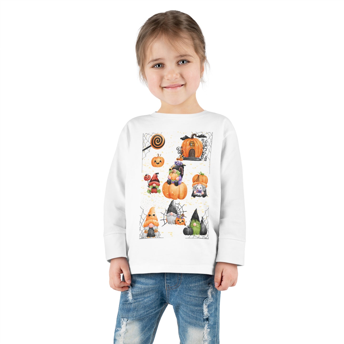 GNOMES AND pUMpKIN Toddler Long Sleeve Tee