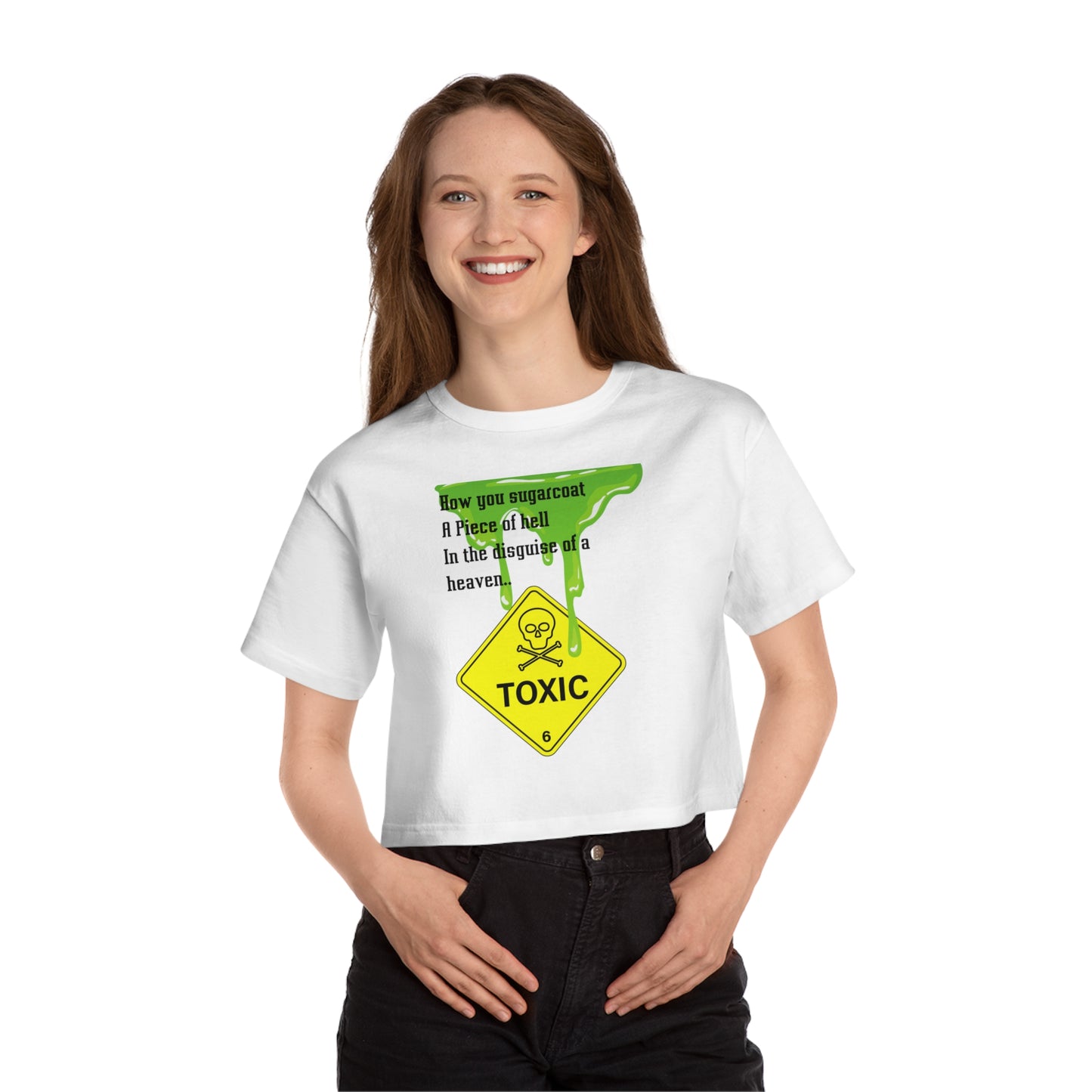 TOXIC LOVE Champion Women's Heritage Cropped T-Shirt