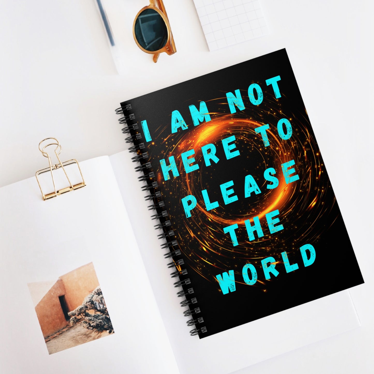 I AM NOT HERE TO PLEASE THE WORLD Spiral Notebook - Ruled Line