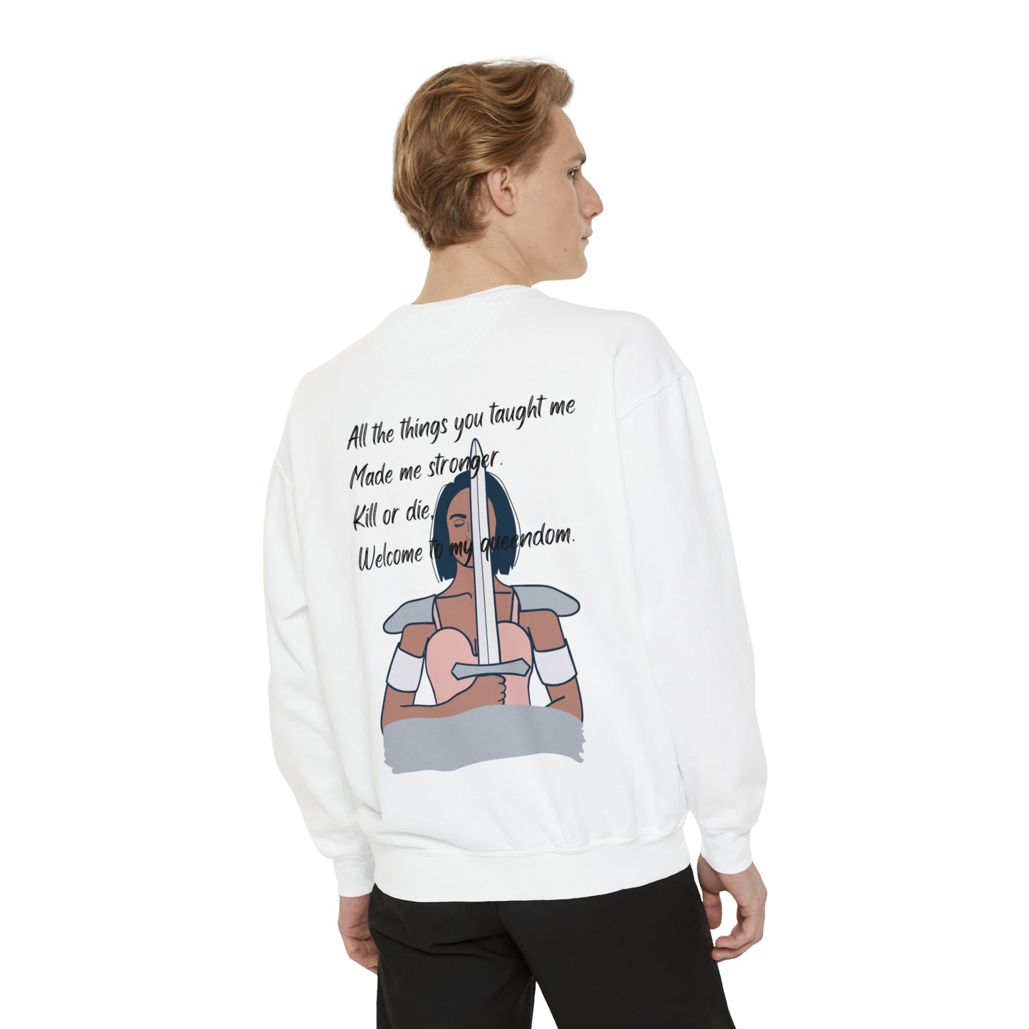 QUEENDOM Unisex Garment-Dyed Sweatshirt