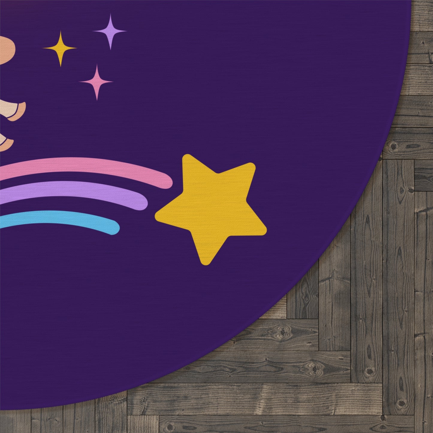 STAY MAGICAL UNICORN LOVE Round Rug