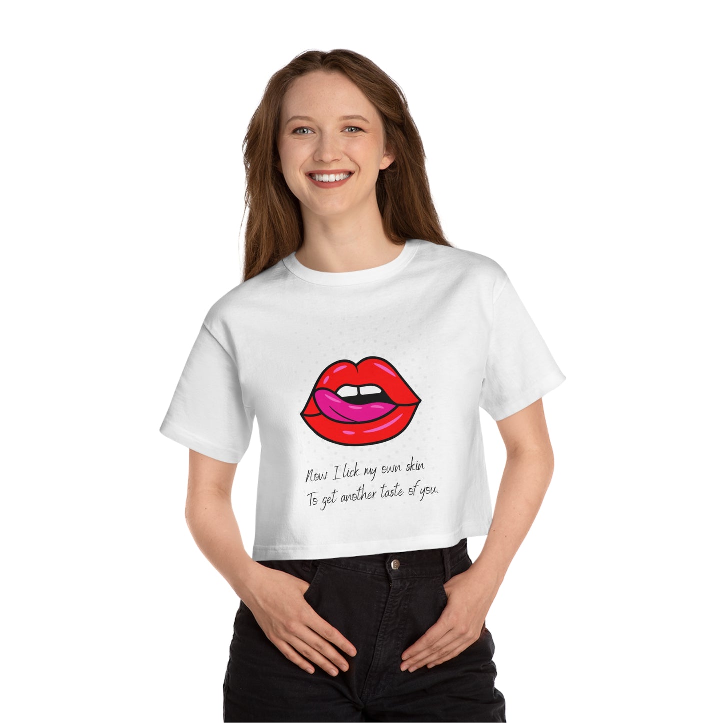 LICK MYSELF Champion Women's Heritage Cropped T-Shirt