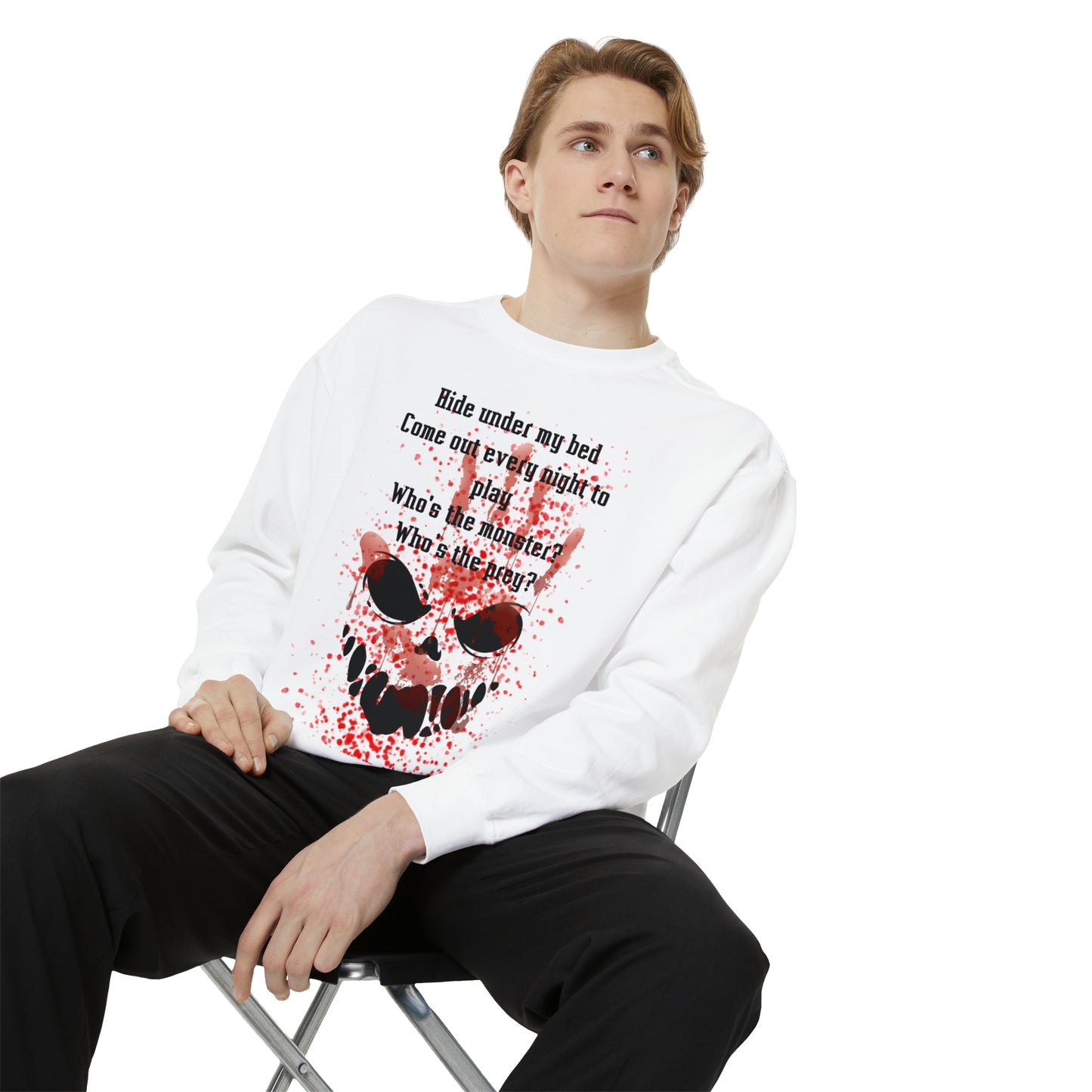 MONSTERS UNDER MY BED Unisex Garment-Dyed Sweatshirt