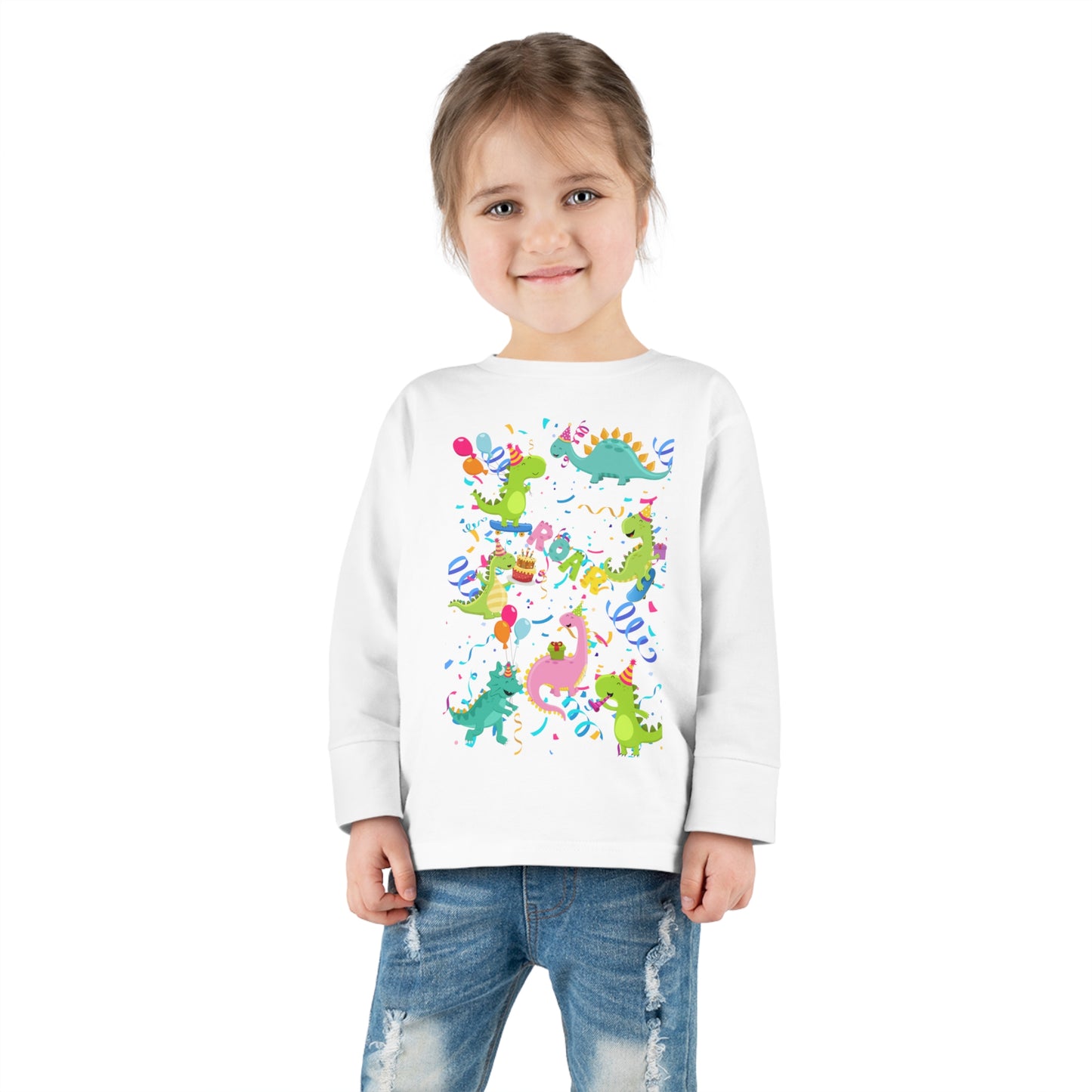 PARTY LIKE A DINASOUR Toddler Long Sleeve Tee