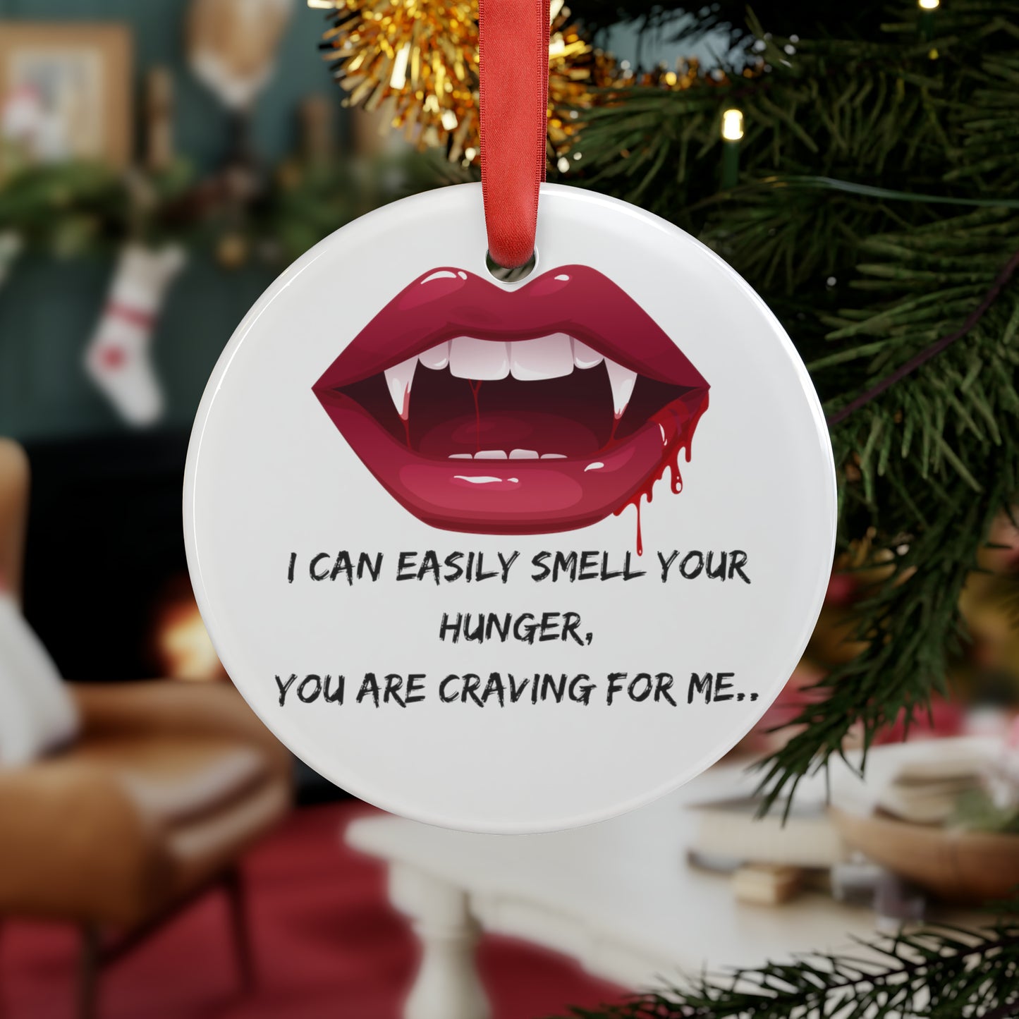 MY VAMPIRE KISS Acrylic Ornament with Ribbon