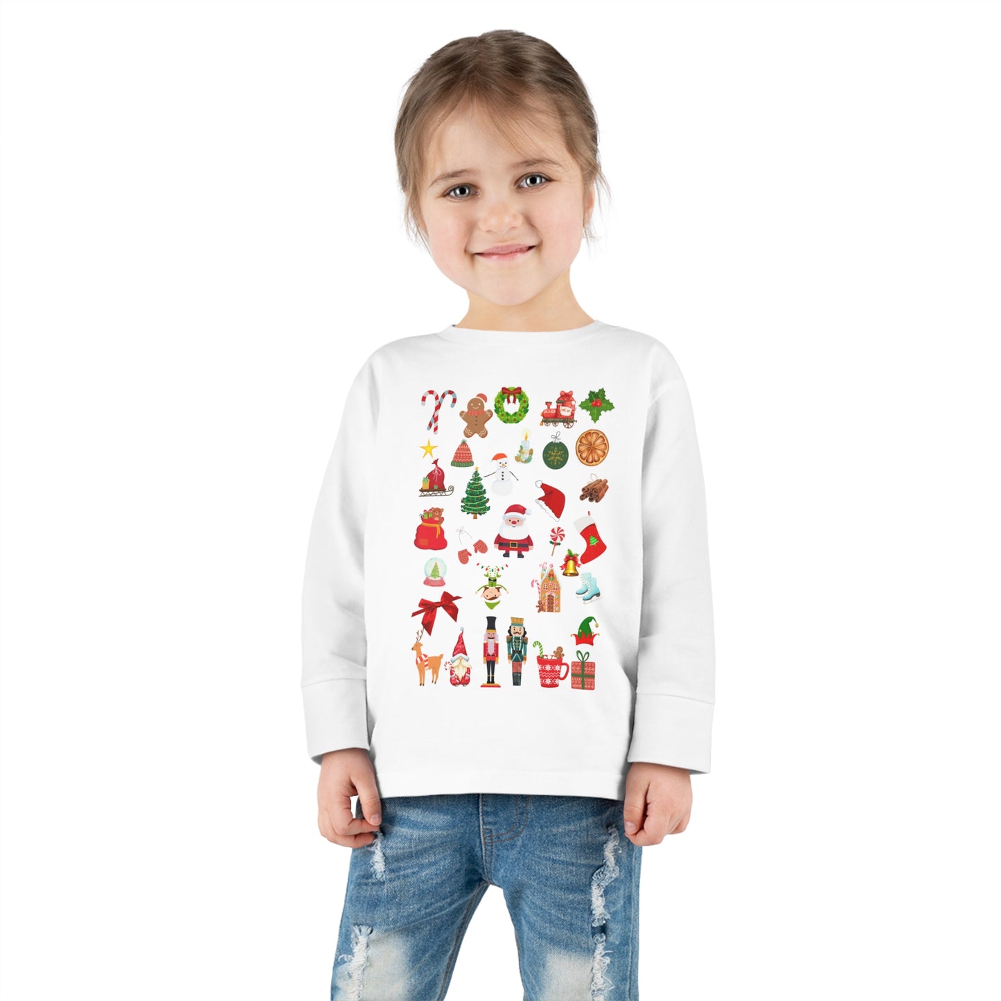 HO HO HO XMAS Toddler Long Sleeve Tee
