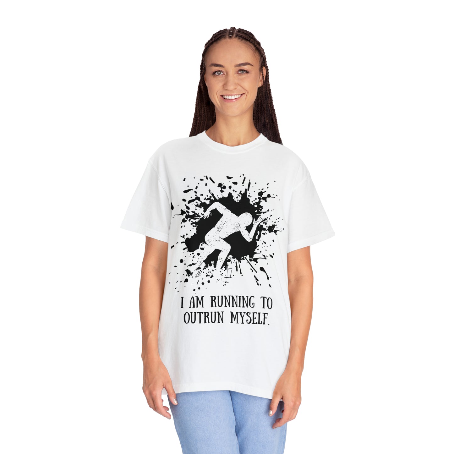 RELAPSE RUNNING TO OUTRUN MYSELF Unisex Garment-Dyed T-shirt