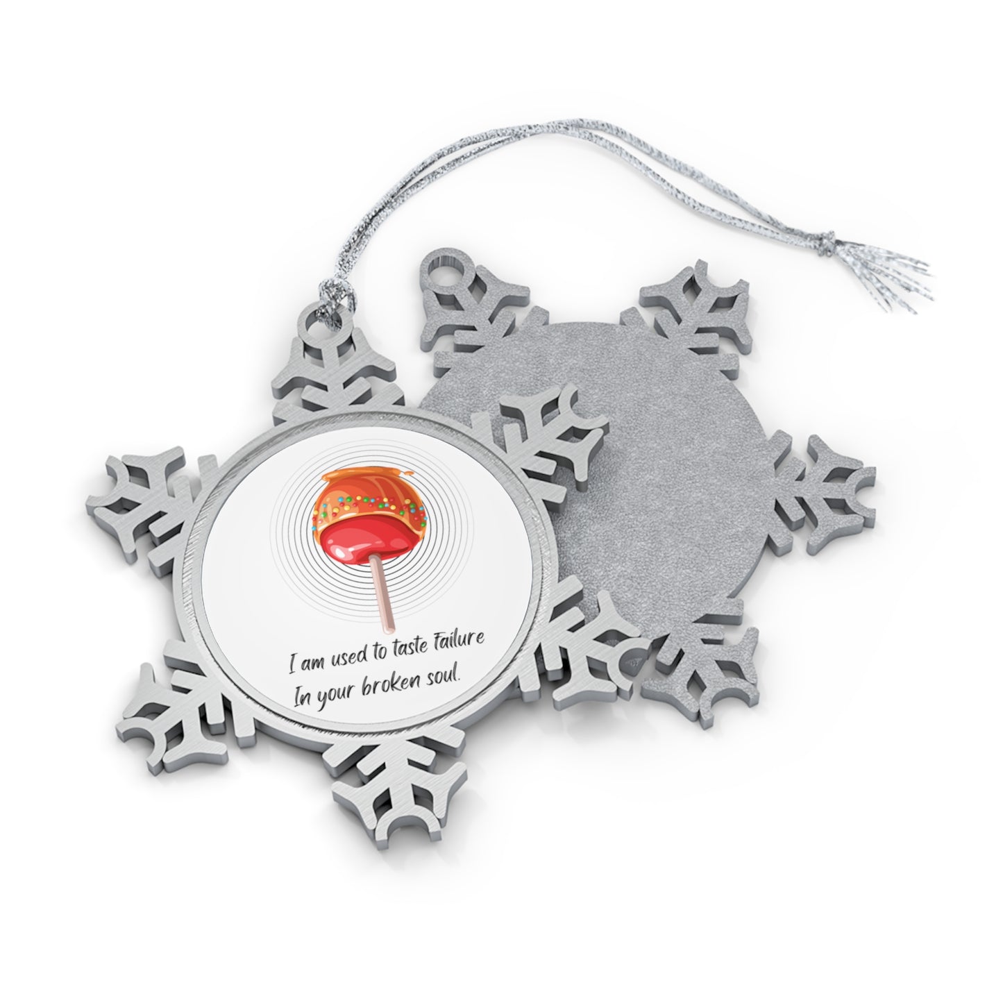 APPLE CANDY FAILURE  Pewter Snowflake Ornament