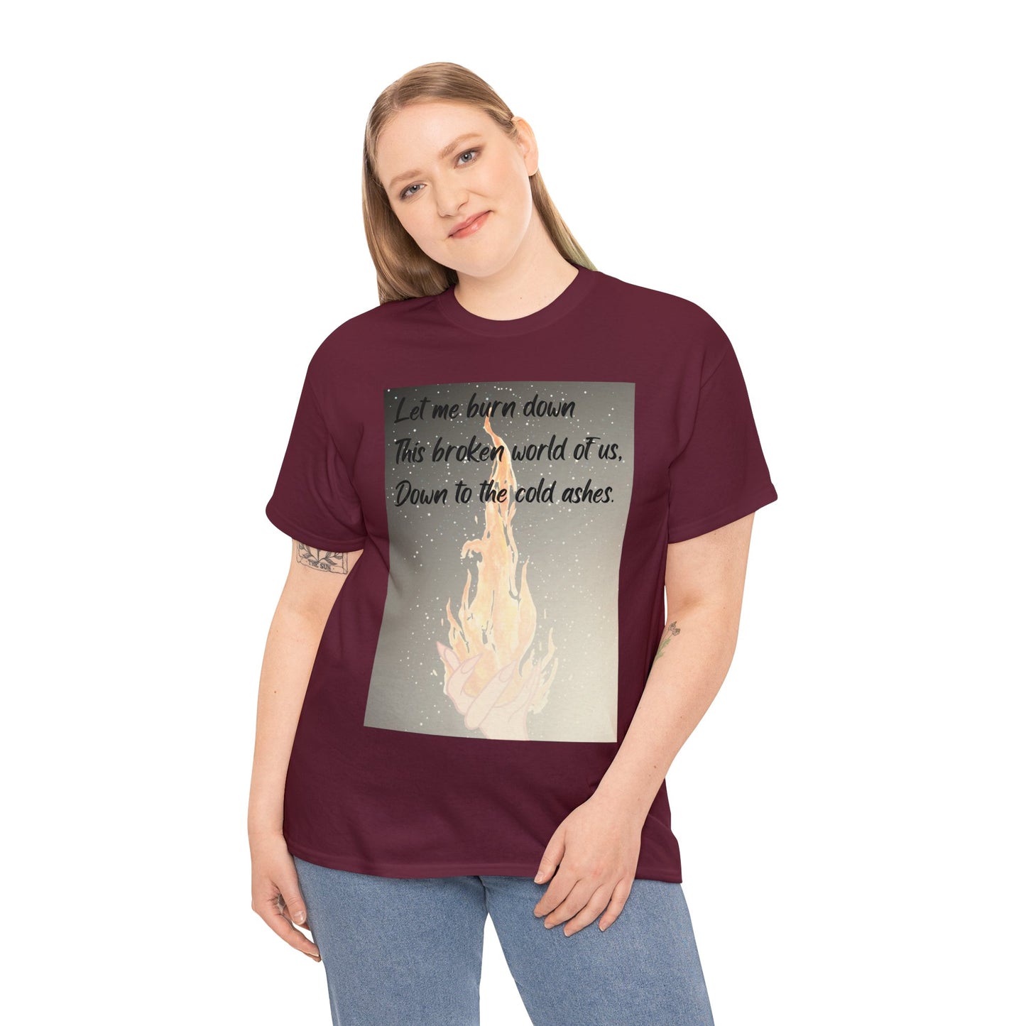 DOWN TO THE ASHES  Unisex Heavy Cotton Tee