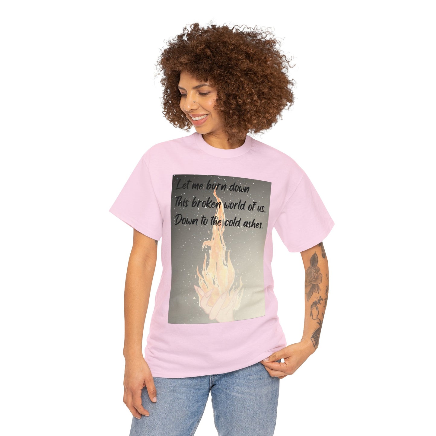 DOWN TO THE ASHES  Unisex Heavy Cotton Tee