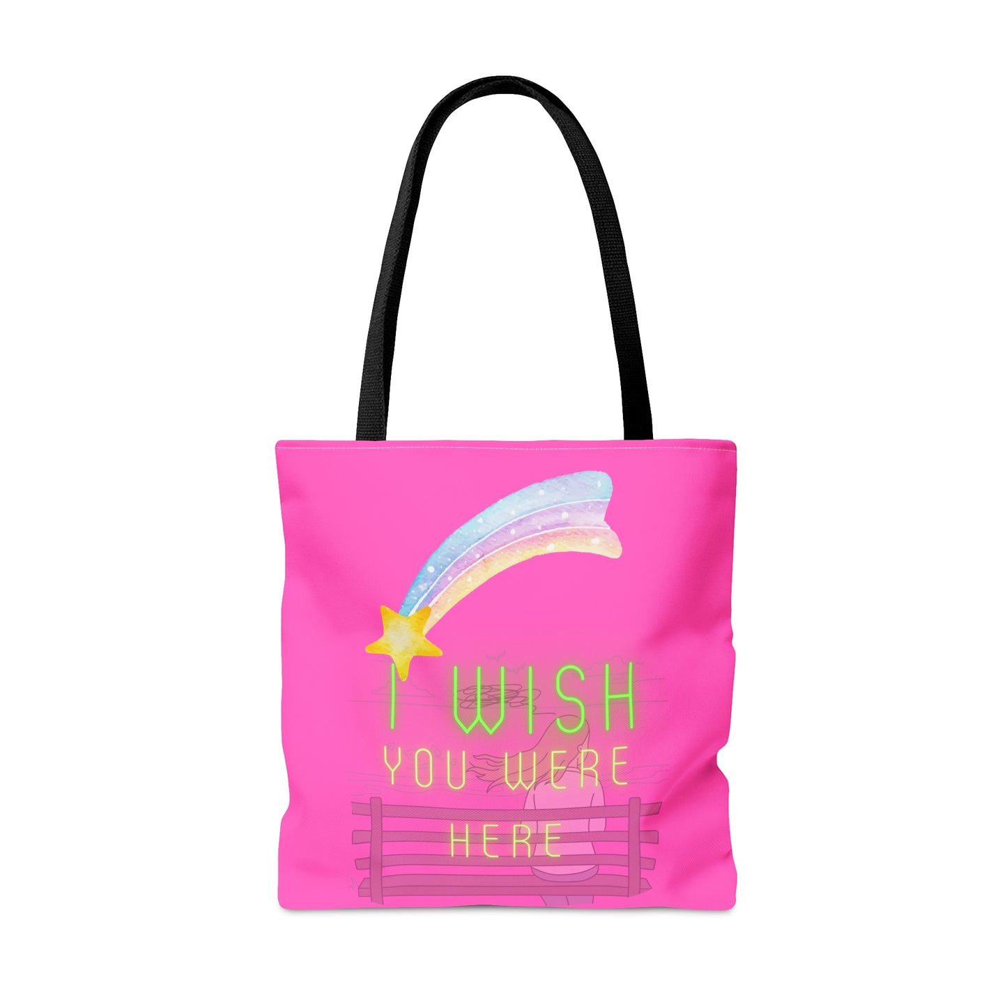 I WISH YOU WERE HERE Tote Bag (AOP)