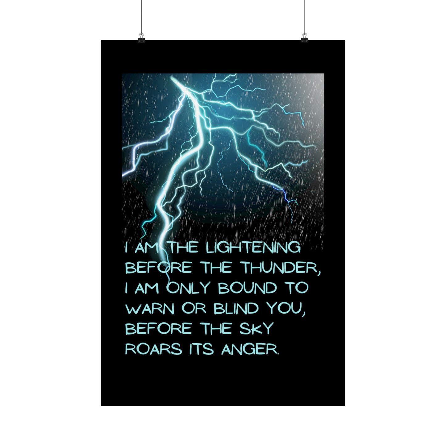 LIGHTENING Matte Vertical Posters