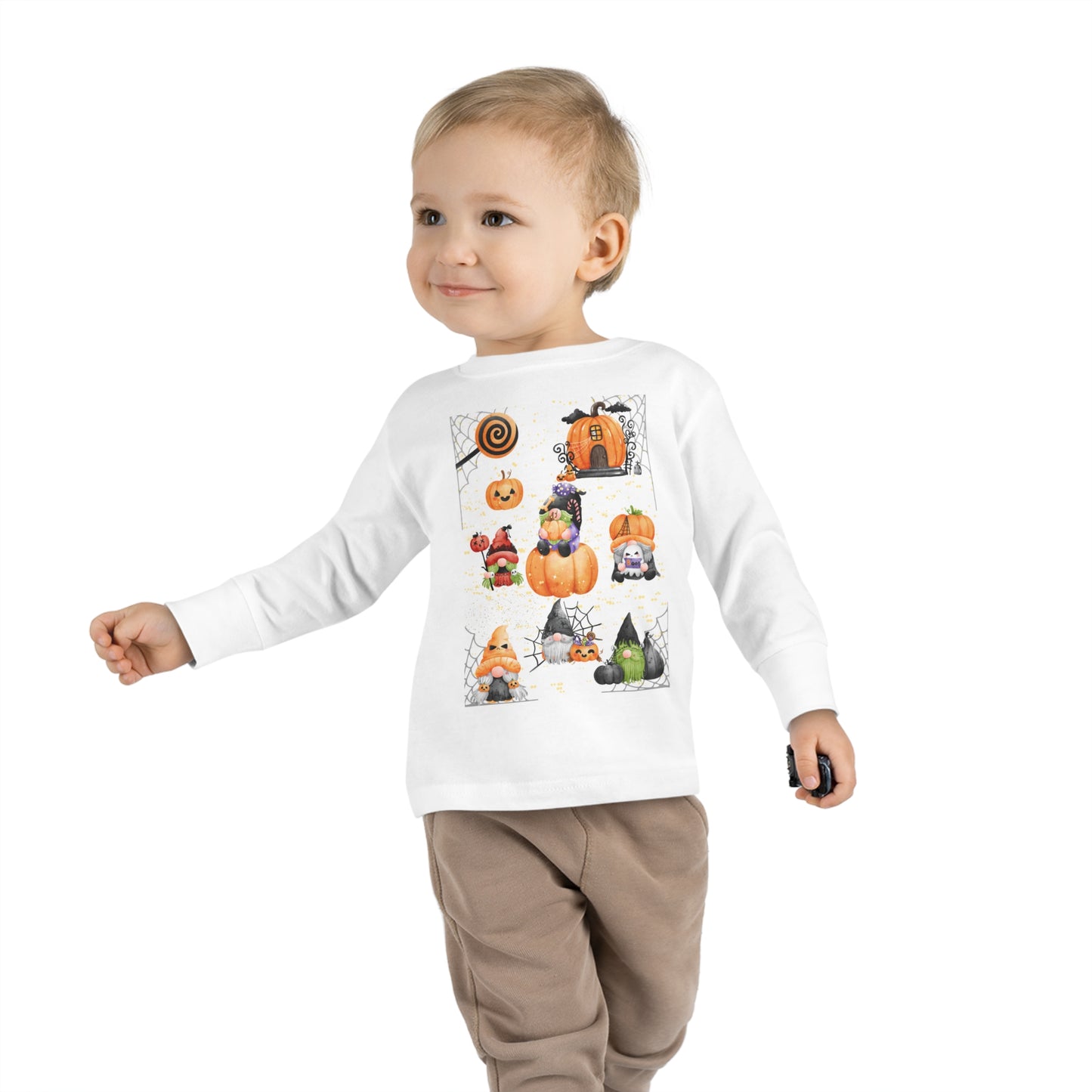 GNOMES AND pUMpKIN Toddler Long Sleeve Tee