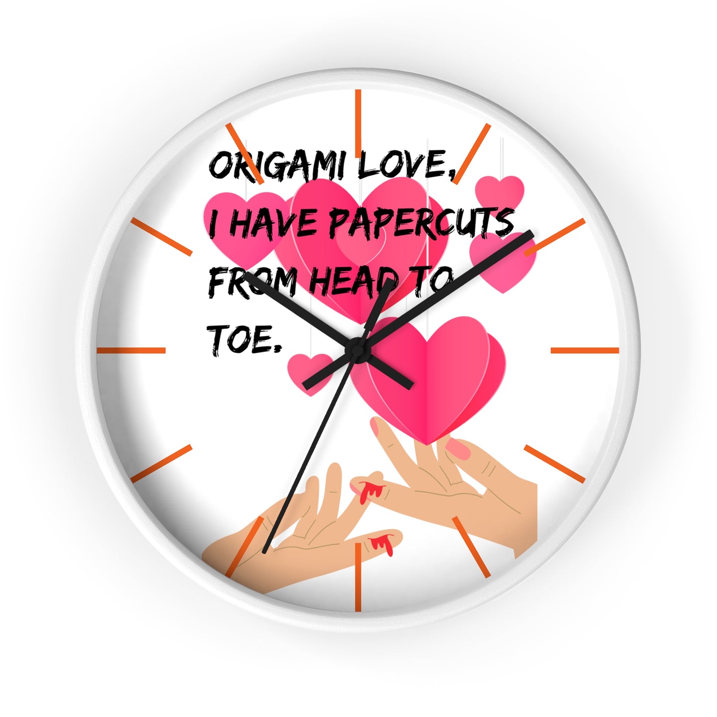 ORIGAMI LOVE Wall Clock