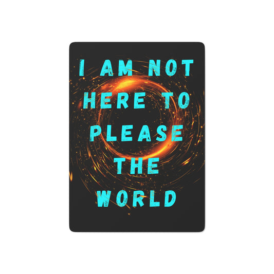 I AM NOT HERE TO PLEASE THE WORLD Poker Cards