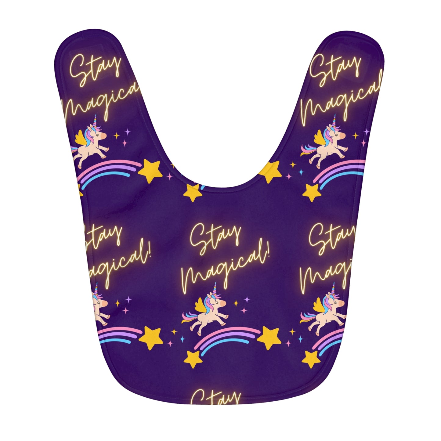 STAY MAGICAL UNICORN LOVE Fleece Baby Bib