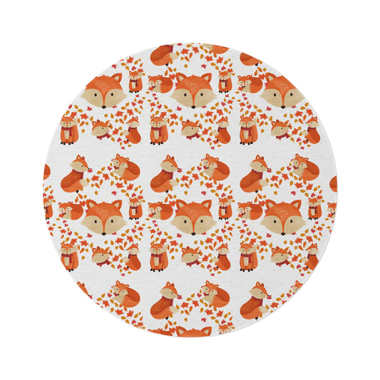 FOXY FOX LADY Round Rug