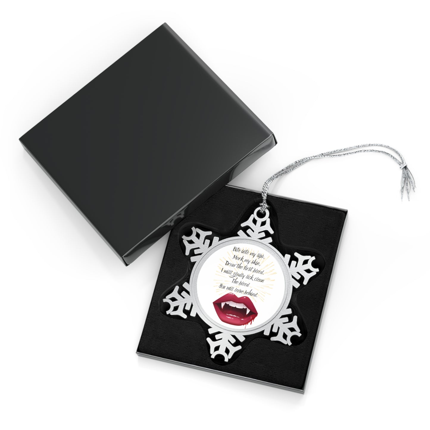 HALLOWEEN KISS Pewter Snowflake Ornament