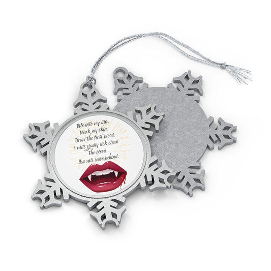 HALLOWEEN KISS Pewter Snowflake Ornament
