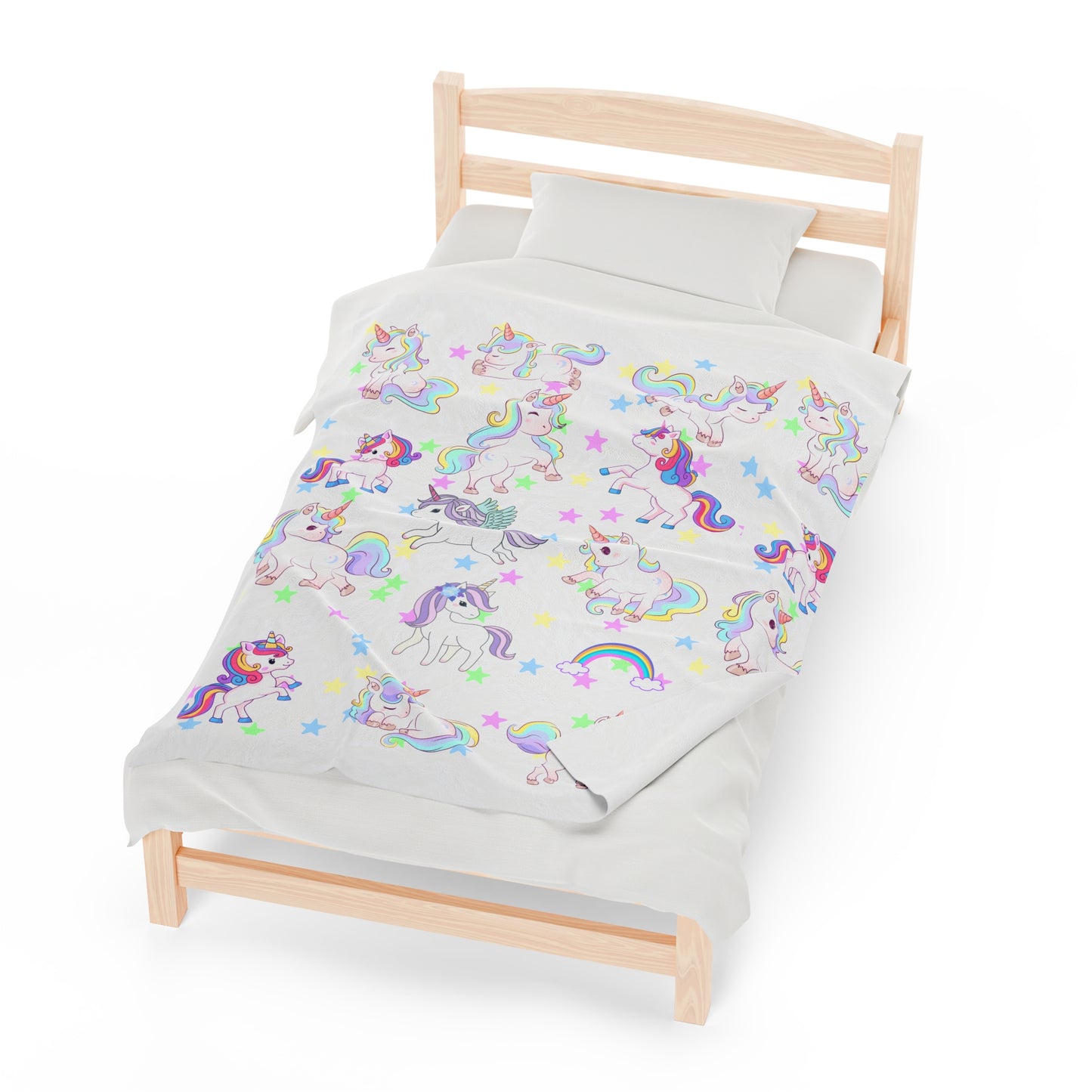 UNICORN LOVE Velveteen Plush Blanket