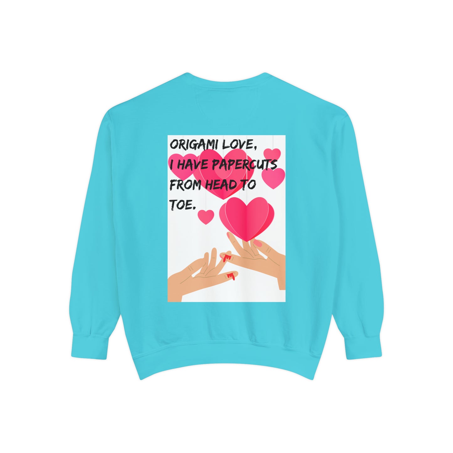 ORIGAME LOVE  Unisex Garment-Dyed Sweatshirt