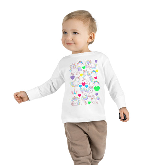 UNICORN LOVE V2 Toddler Long Sleeve Tee