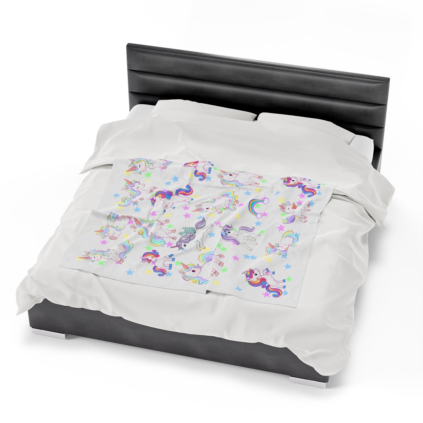 UNICORN LOVE Velveteen Plush Blanket