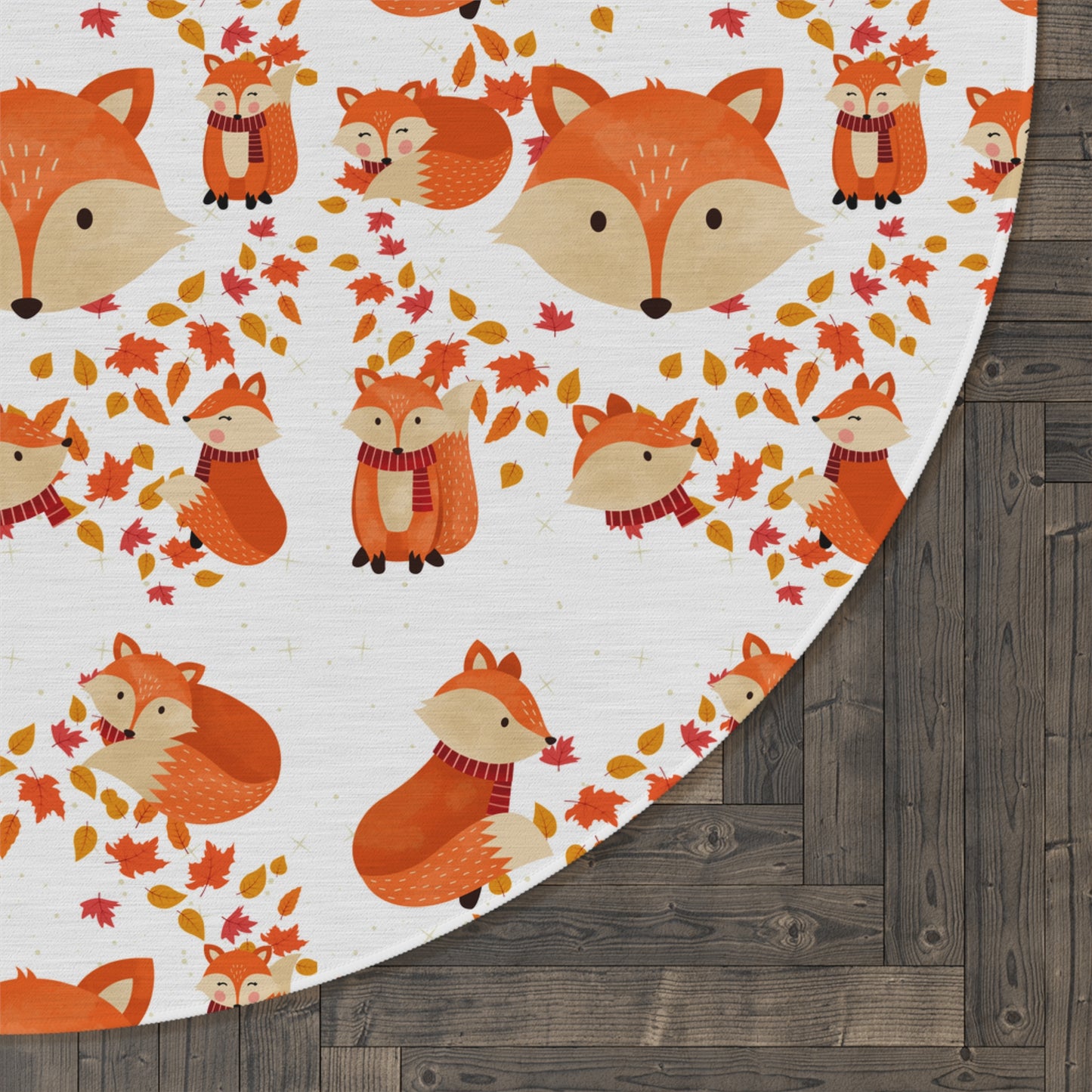 FOXY FOX LADY Round Rug