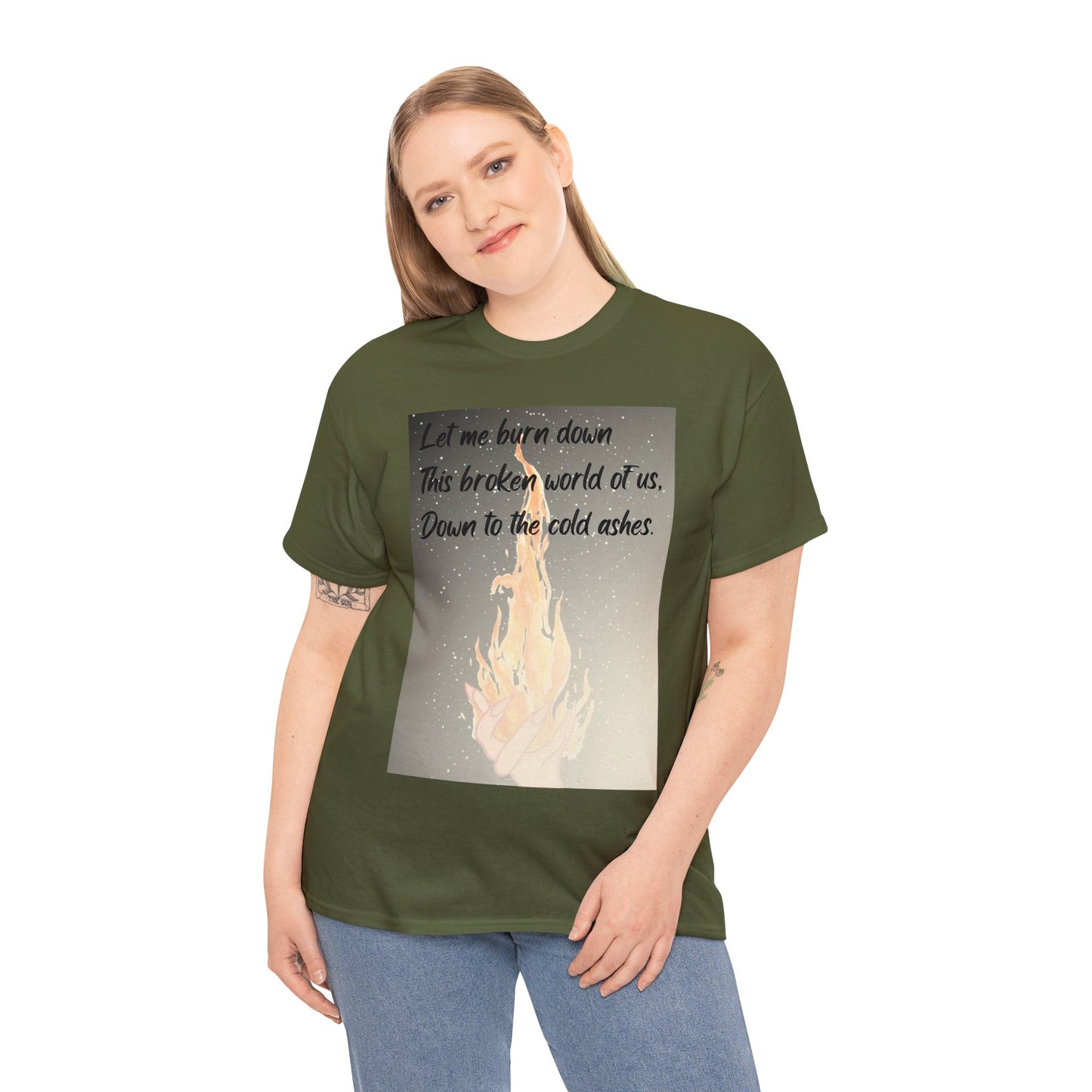 DOWN TO THE ASHES  Unisex Heavy Cotton Tee