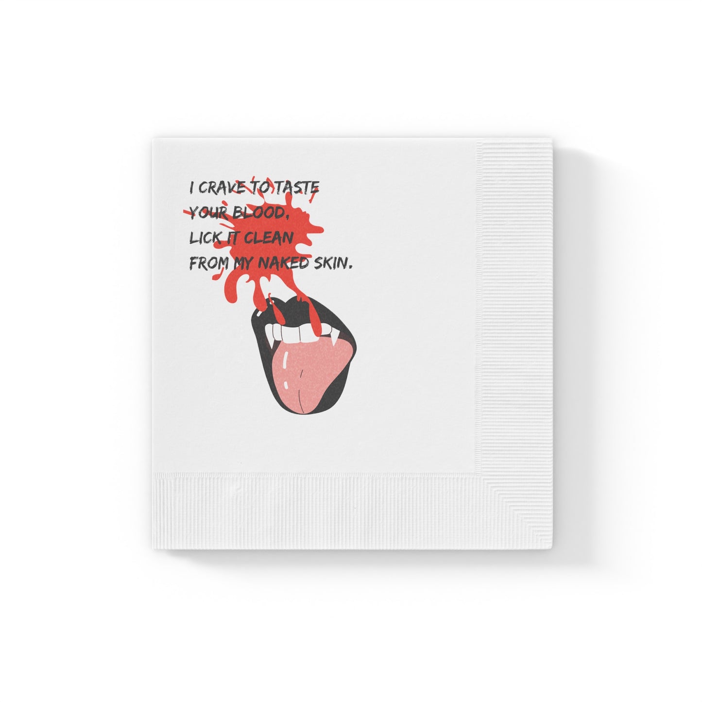 LICK YOU CLEAN White Coined Napkins
