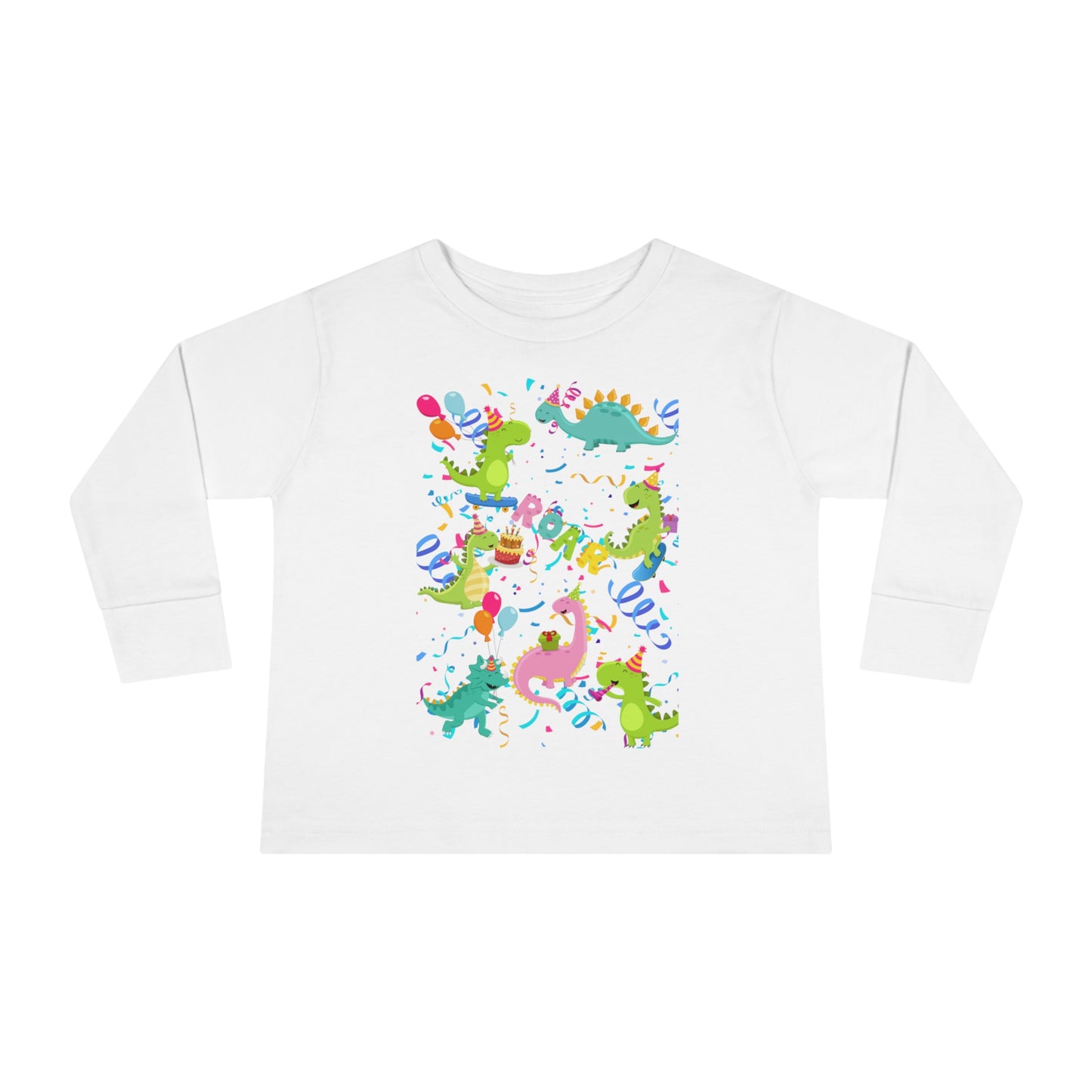 PARTY LIKE A DINASOUR Toddler Long Sleeve Tee