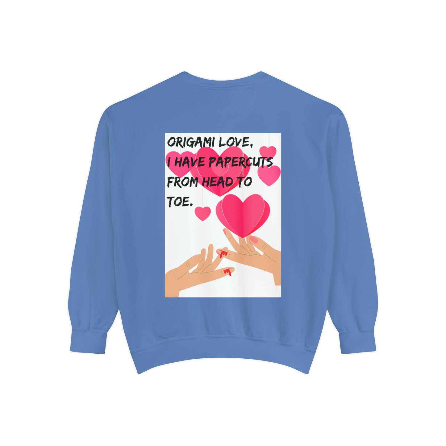 ORIGAME LOVE  Unisex Garment-Dyed Sweatshirt