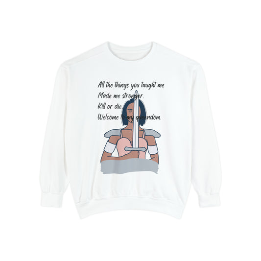 QUEENDOM Unisex Garment-Dyed Sweatshirt
