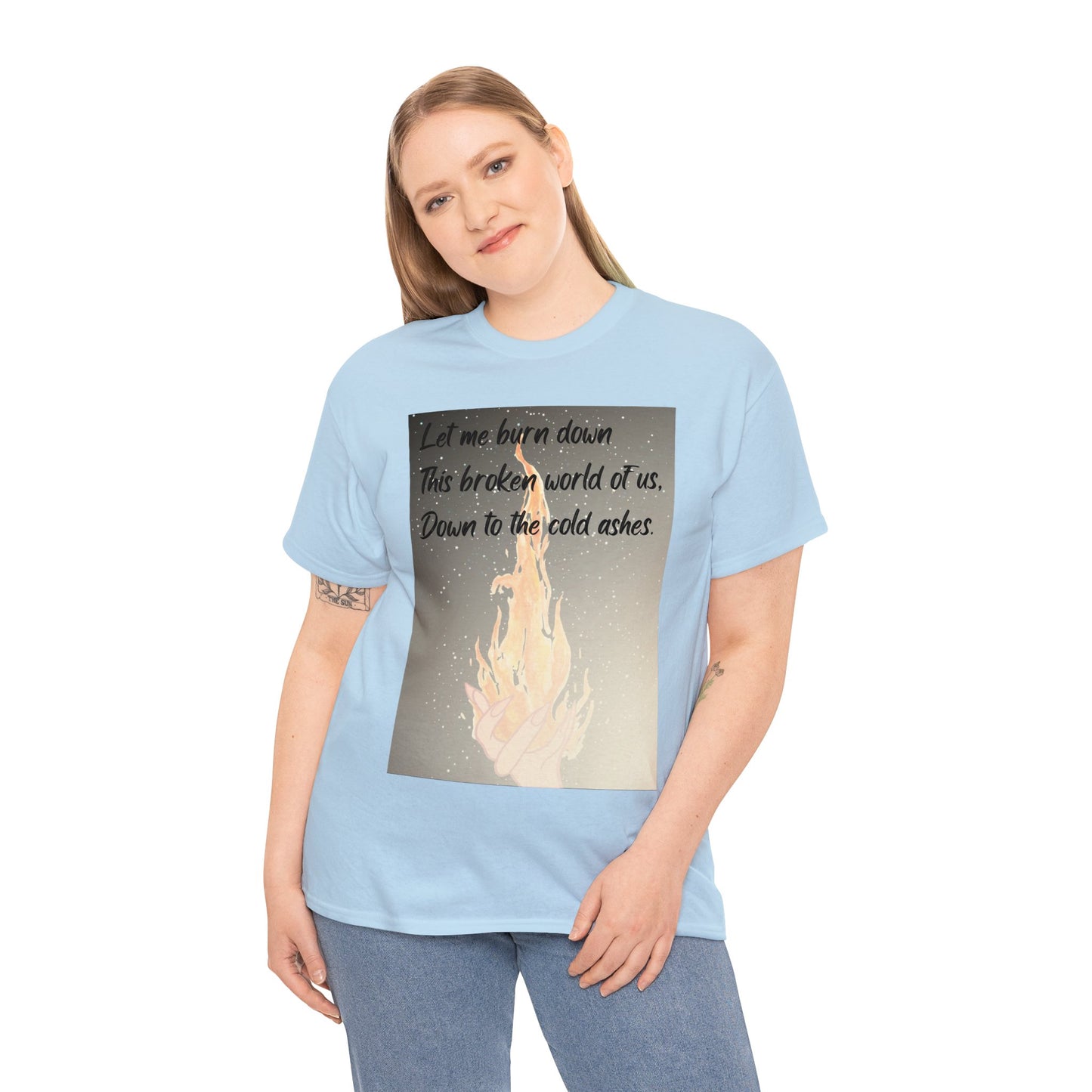 DOWN TO THE ASHES  Unisex Heavy Cotton Tee