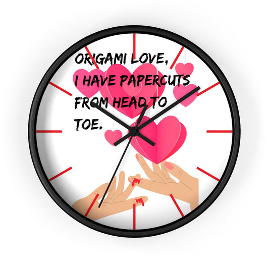 ORIGAMI LOVE Wall Clock