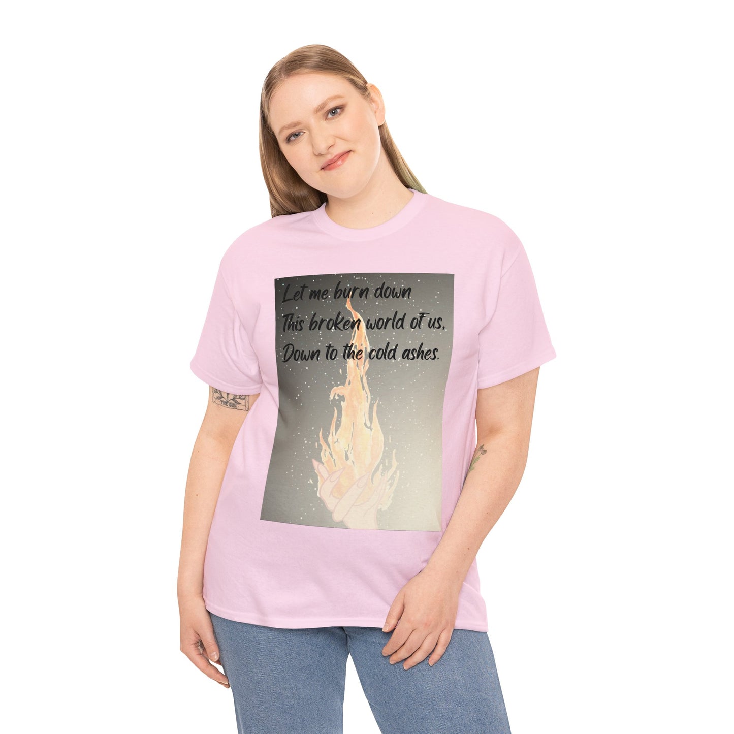 DOWN TO THE ASHES  Unisex Heavy Cotton Tee