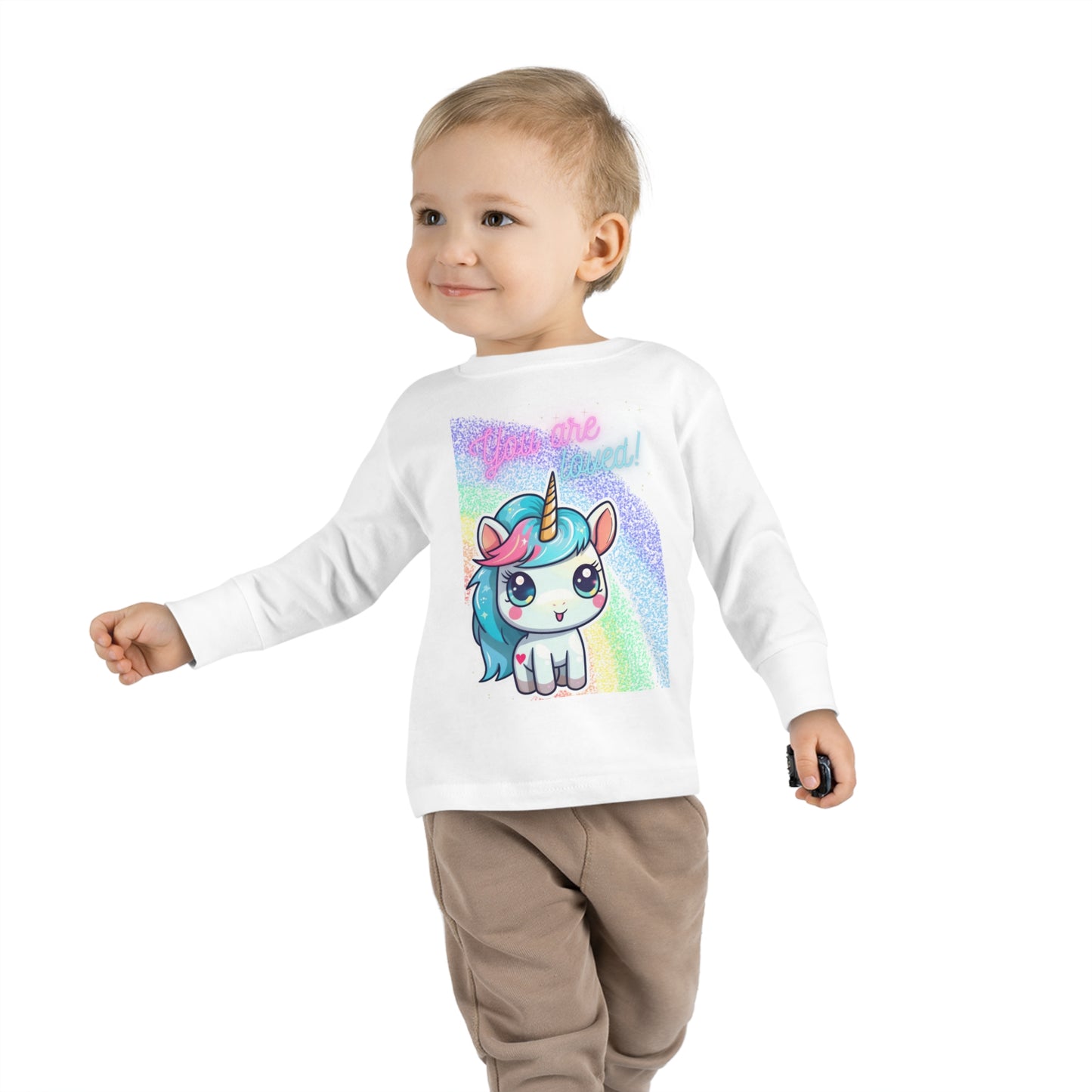 YOU ARE LOVED UNICORN LOVE Toddler Long Sleeve Tee