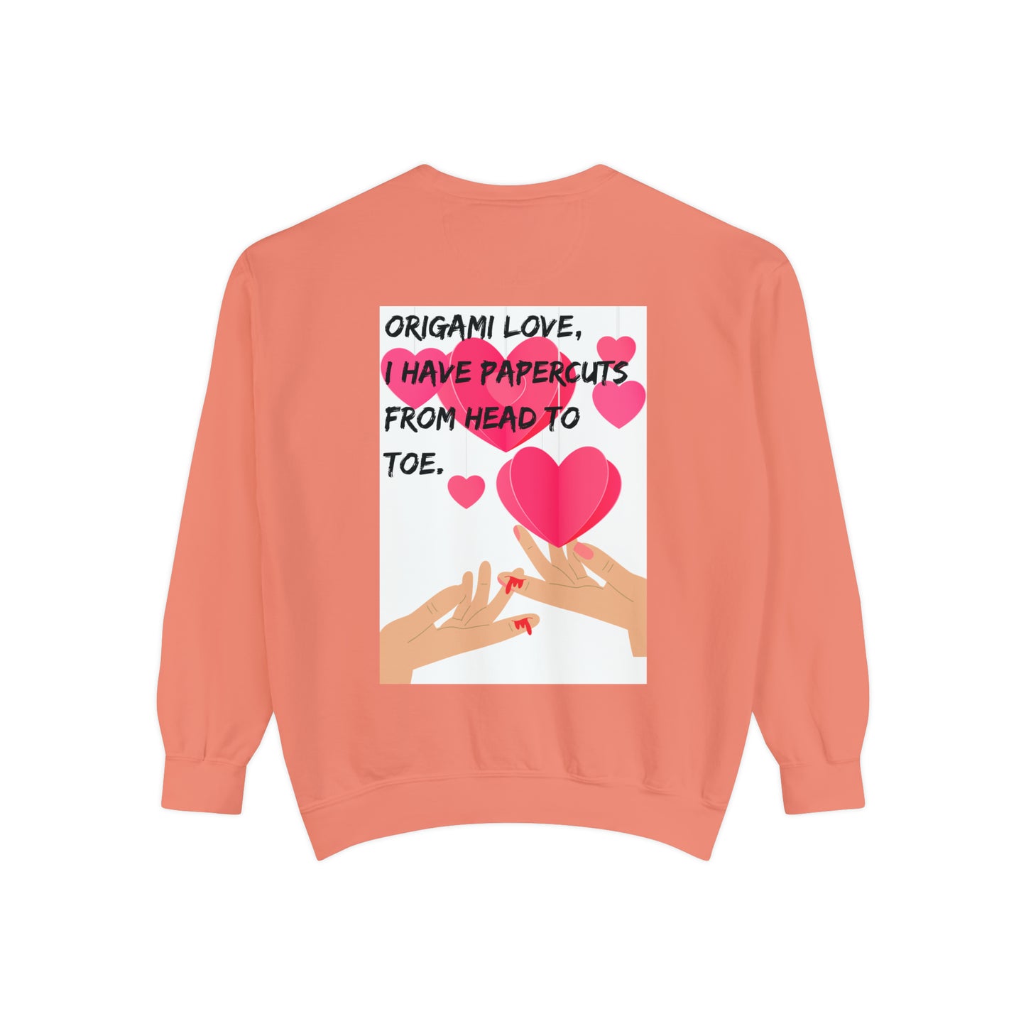 ORIGAME LOVE  Unisex Garment-Dyed Sweatshirt