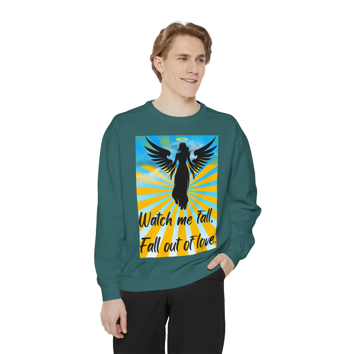 FALL OUT OF LOVE  Unisex Garment-Dyed Sweatshirt