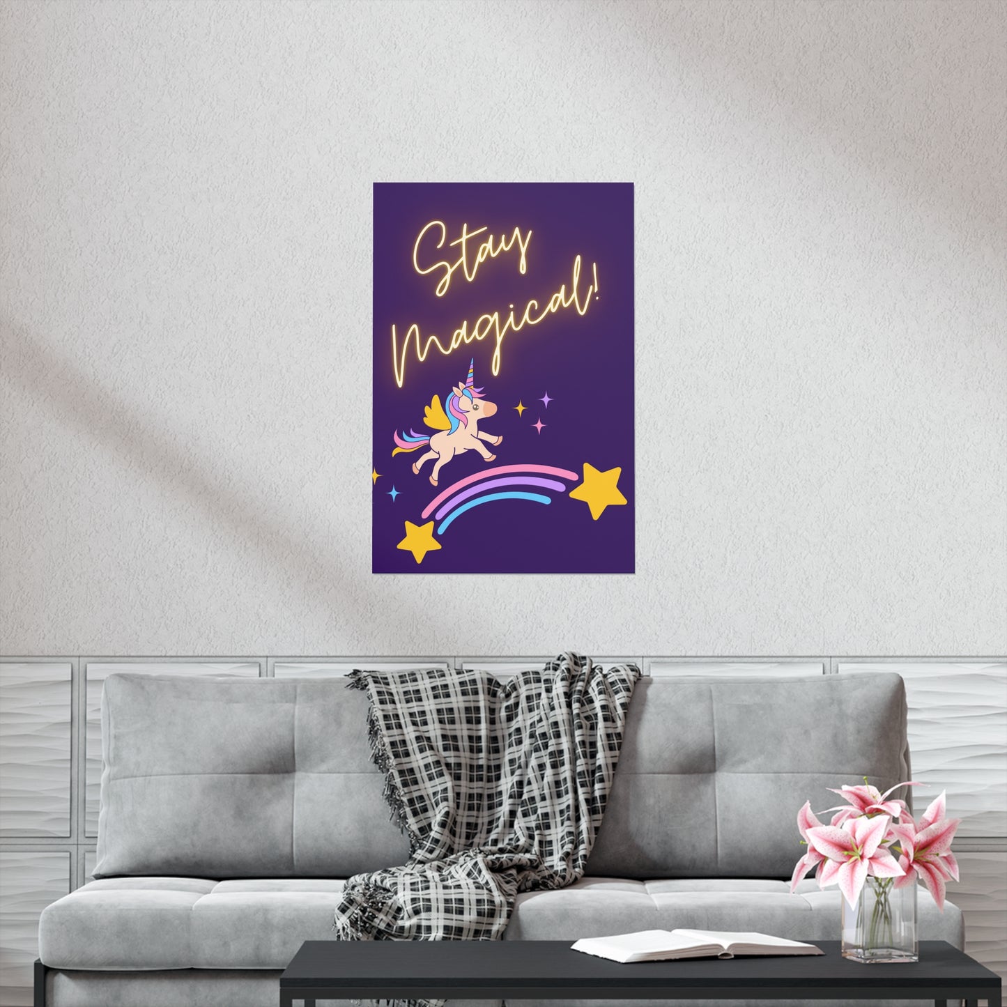 STAY MAGICAL UNICORN LOVE  Premium Matte Vertical Posters