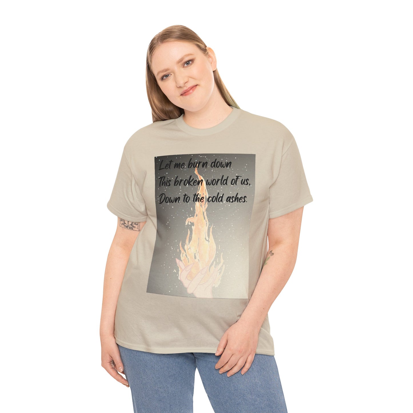 DOWN TO THE ASHES  Unisex Heavy Cotton Tee
