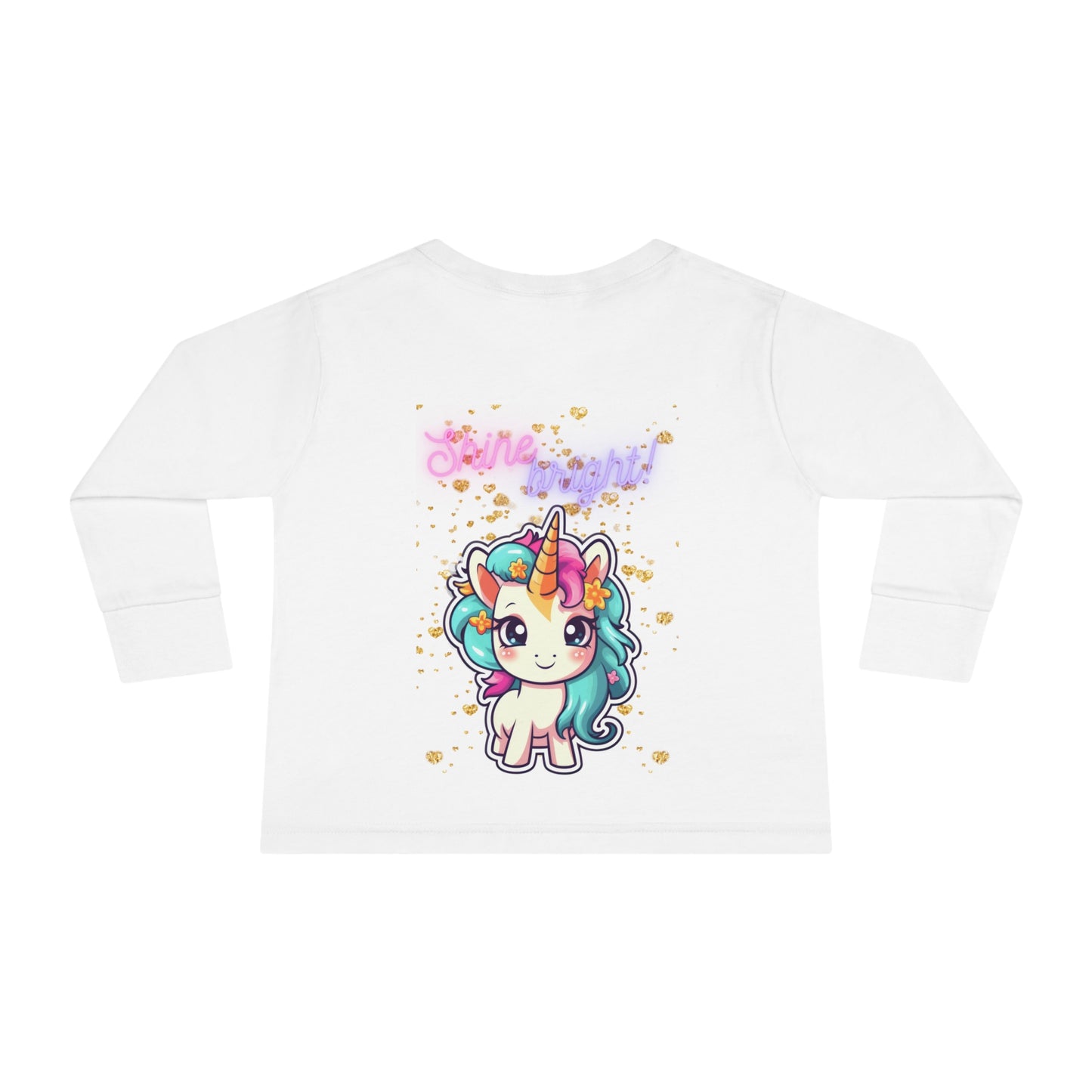 SHINE BRIGHT UNICORN LOVE Toddler Long Sleeve Tee