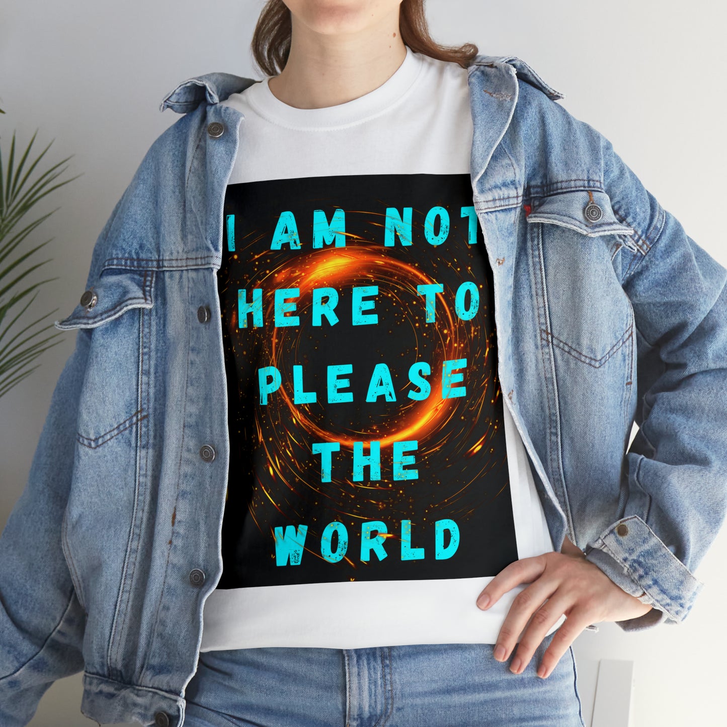 I AM NOT HERE TO PLEASE THE WORLD Unisex Heavy Cotton Tee