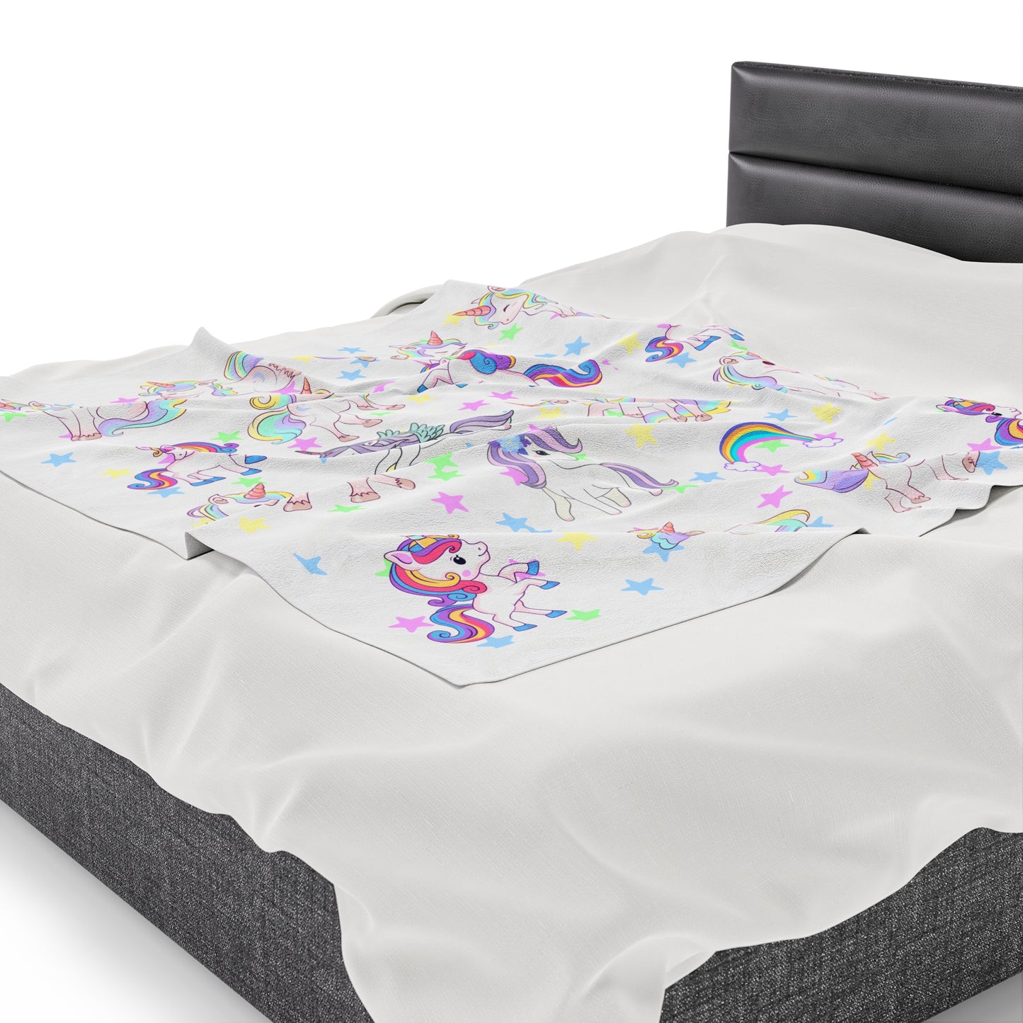 UNICORN LOVE Velveteen Plush Blanket