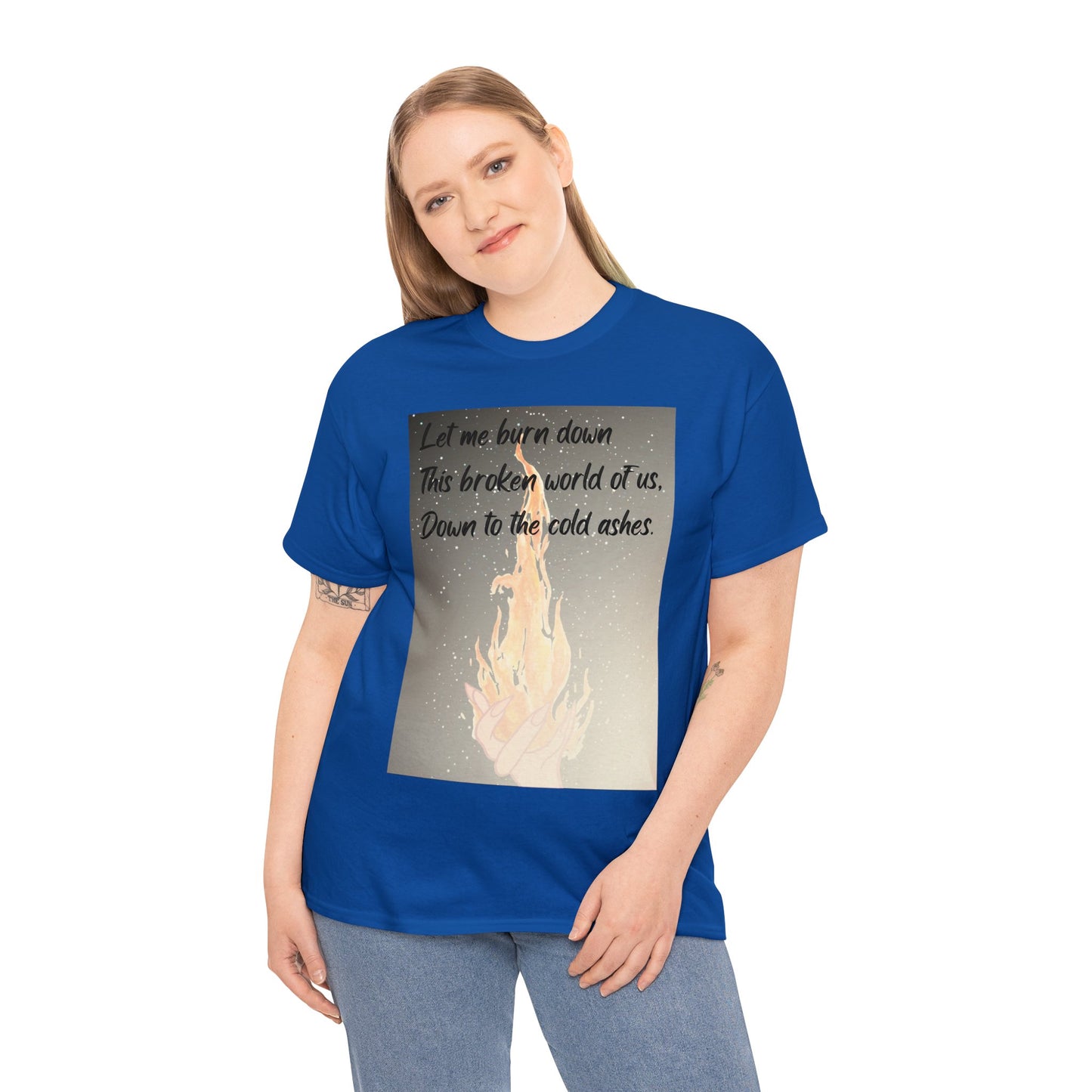DOWN TO THE ASHES  Unisex Heavy Cotton Tee