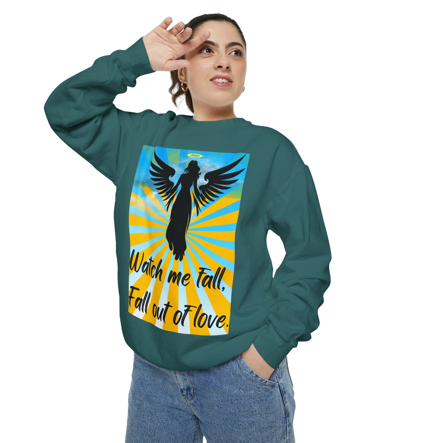FALL OUT OF LOVE  Unisex Garment-Dyed Sweatshirt