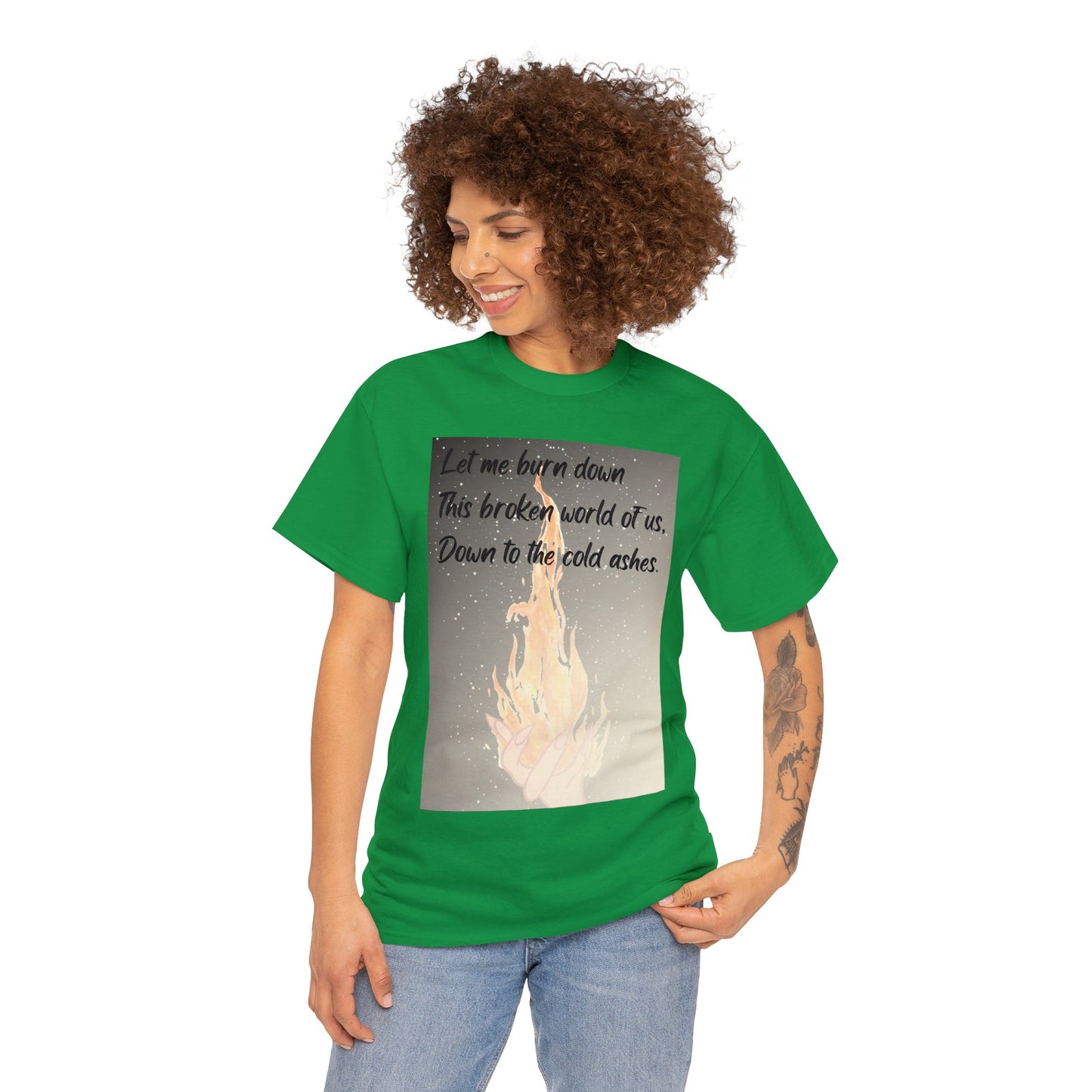 DOWN TO THE ASHES  Unisex Heavy Cotton Tee