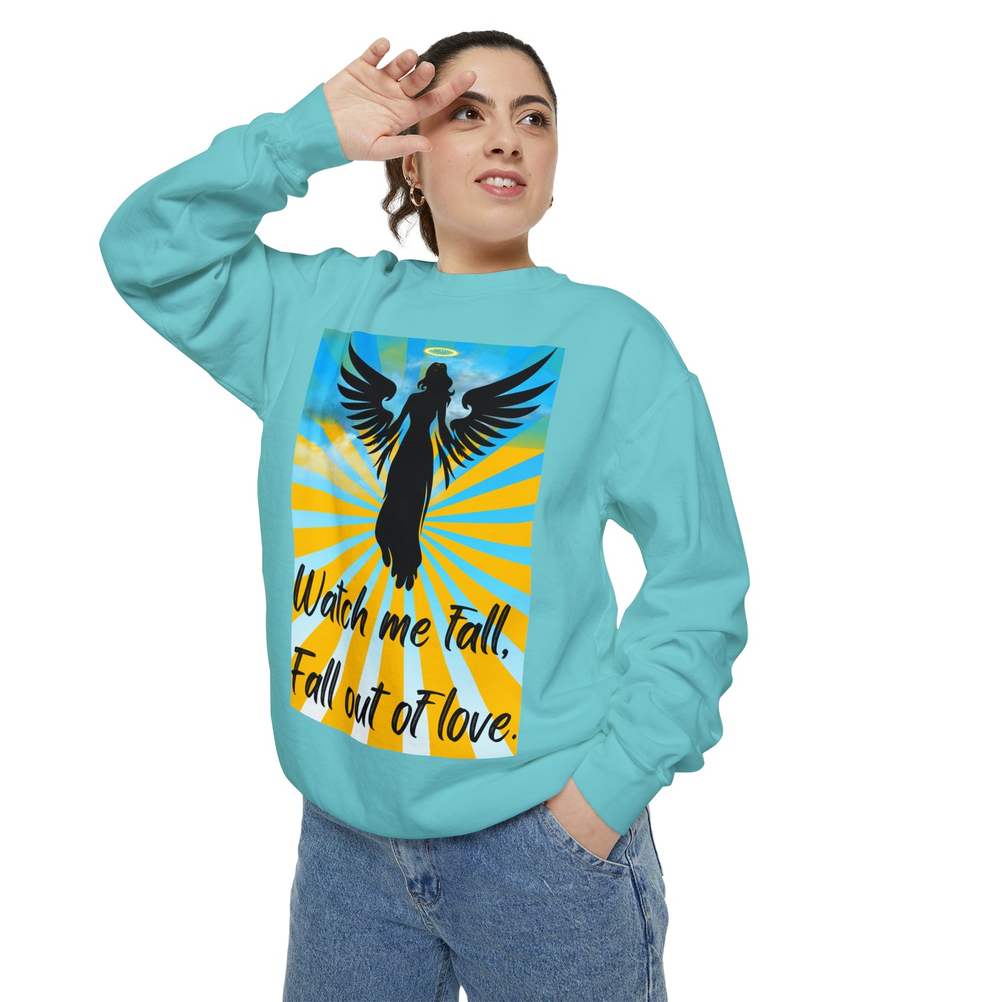 FALL OUT OF LOVE  Unisex Garment-Dyed Sweatshirt