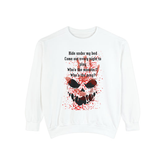 MONSTERS UNDER MY BED Unisex Garment-Dyed Sweatshirt