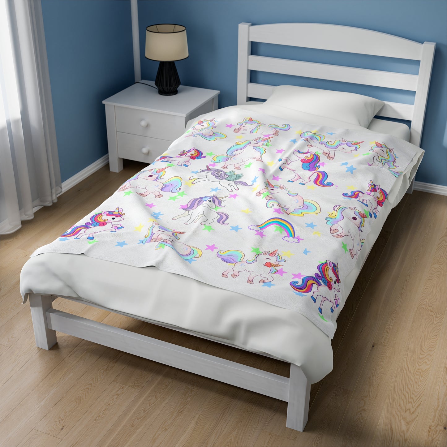 UNICORN LOVE Velveteen Plush Blanket